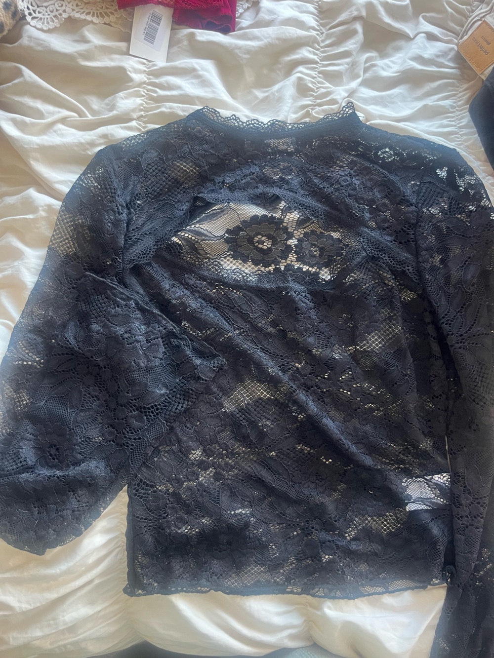 Black Lace Party Top